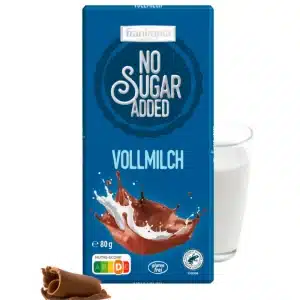 Frankonia Vollmilchschokolade zuckerfrei ohne Zuckerzusatz sugarfree Diabetikerlebensmittel abnehmen gesund naschen no added sugar keto low carb