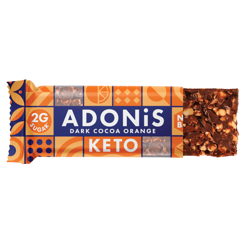 Adonis Dark Cocoa Orange Keto Riegel zuckerfrei ohne Zuckerzusatz
