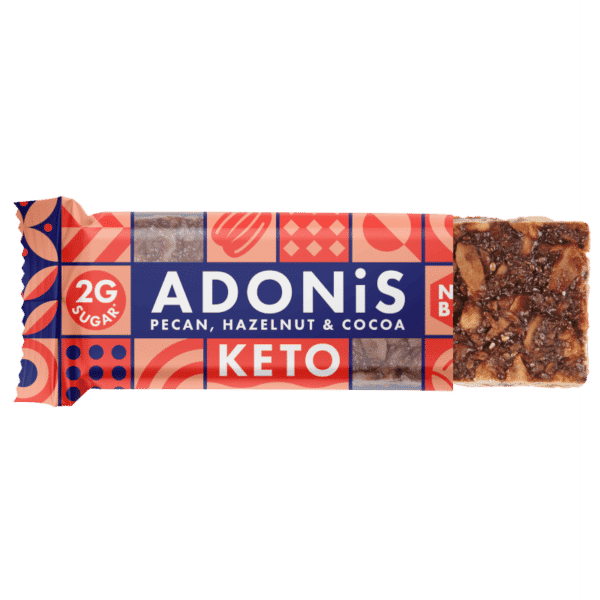 Adonis Pecan Hazelnut Cocoa Keto Riegel zuckerfrei ohne Zuckerzusatz