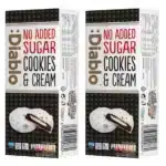 Diablo dunkle Keks mit Milchcremefüllung zuckerfrei no added sugar White Cream Diabetikerlebensmittel 1