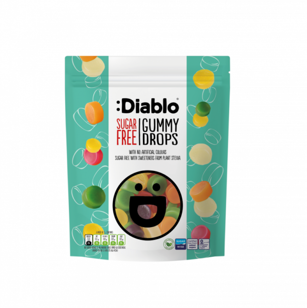 Diablo zuckerfreie Gummy Drop Sweets