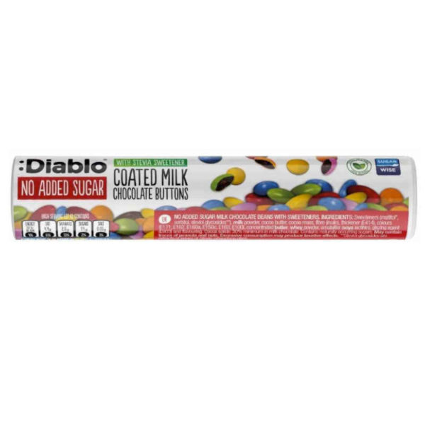 Diablo zuckerfreie Milchschokoladeknöpfe