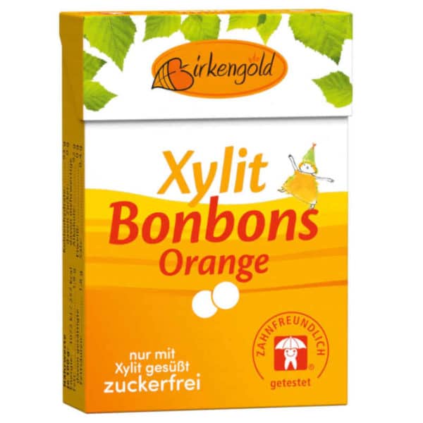 Birkengold Xylit Bonbons Orange zuckerfrei