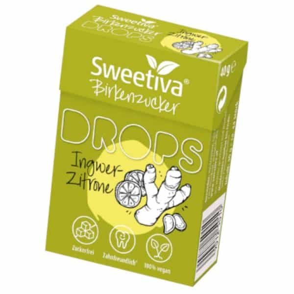 Ingwer Zitrone Drops zuckerfrei Birkenzucker Xylit