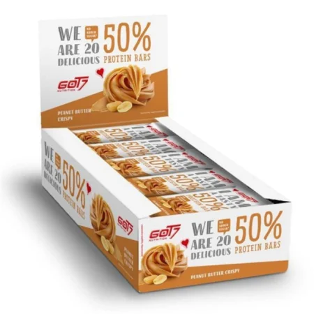 ESN GOT7 50% Protein bar 60g Peanut Butter Crispy 20er Tray zuckerarm ohne Zuckerzusatz