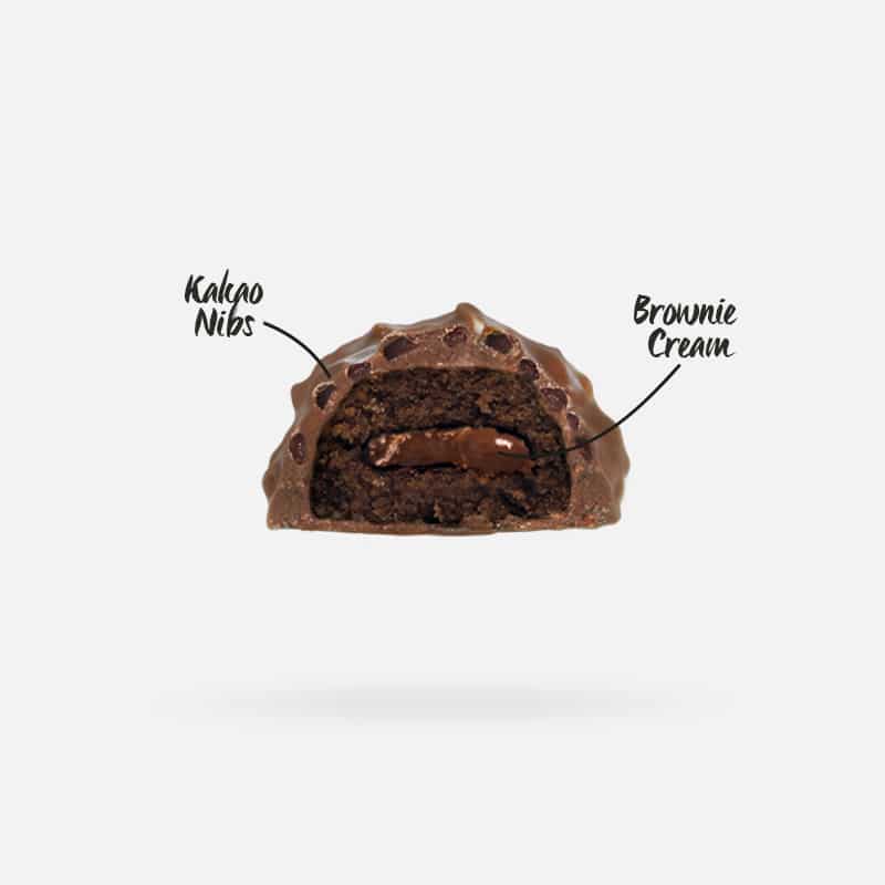 ESN Designer Bar Fudge Brownie Tray zuckerarm ohne Zuckerzusatz Einzelriegel Füllung