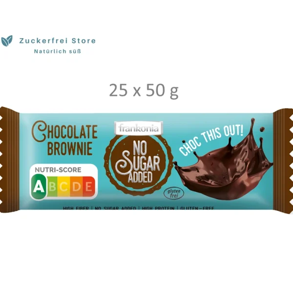 Box Frankonia Schoko Brownie high protein Schokolade zuckerfrei ohne Zuckerzusatz