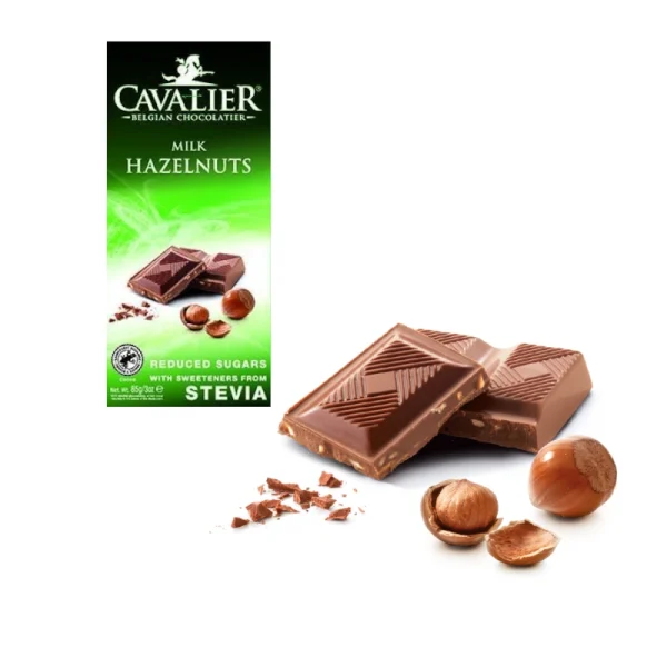Cavalier zuckerfreie Schokolade Milch Haselnuss ohne Zuckerzusatz Stevia Erythrit