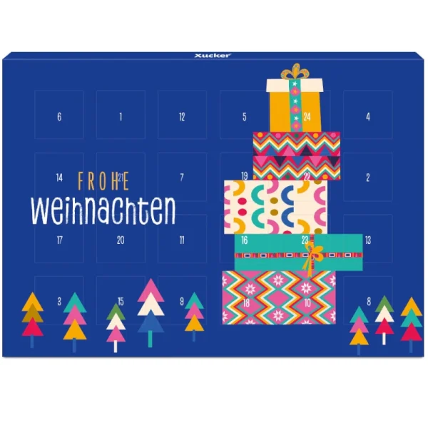 Adventskalender Vollmilch Schokolade ohne Zuckerzusatz zuckerfreie Schokolade Birkenzucker xylit