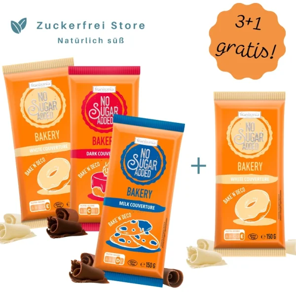 Frankonia zuckerfreie Backschokolade Aktion Schokolade zum Backen ohne Zucker
