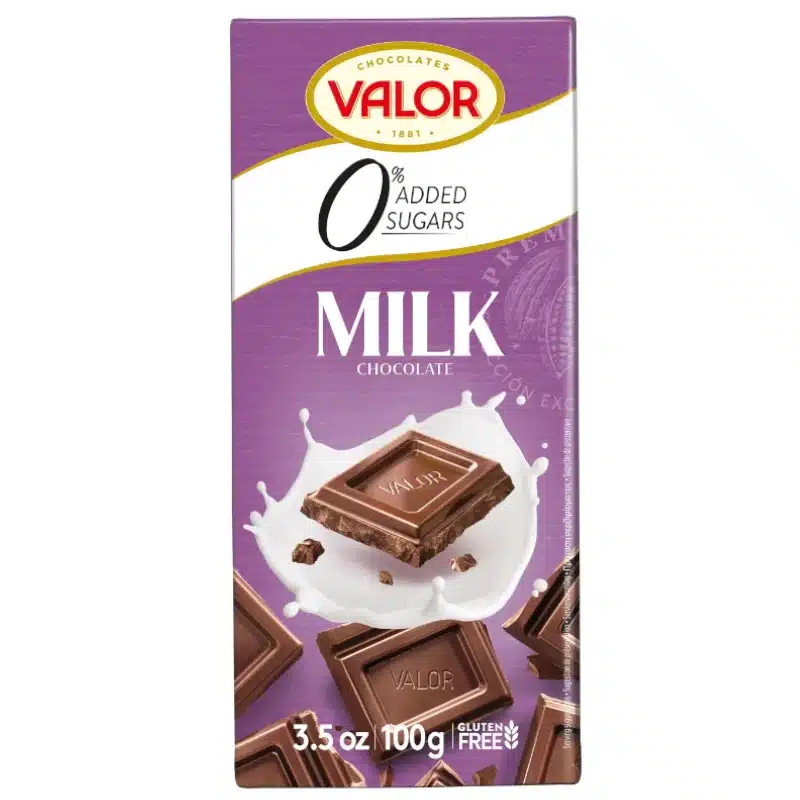 Valor cremige Milchschokolade zuckerfrei ohne Zucker Stevia Maltitol Diabetiker no sugar added