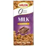 Valor Milchschokolade mit ganzen Mandeln zuckerfrei ohne Zuckerzusatz Diabetiker geeignet keto low carb no sugar added
