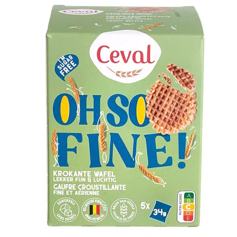Ceval zuckerfreie Waffeln ohne Zuckerzusatz