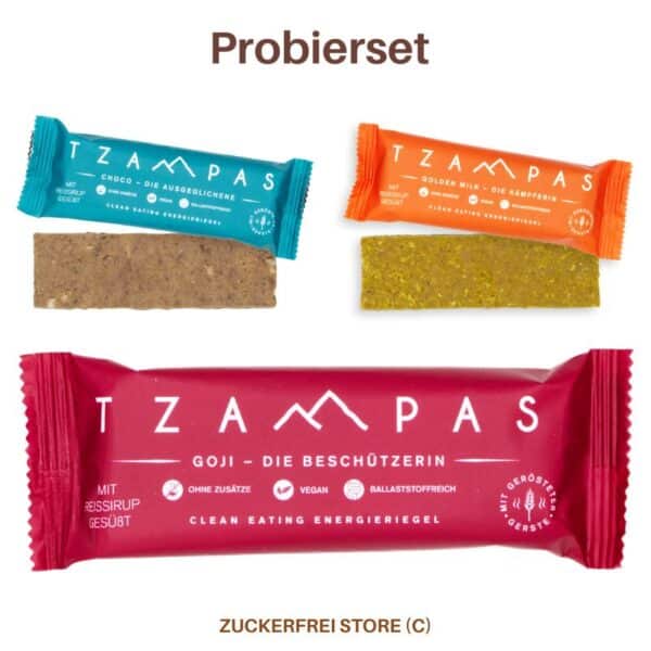 Tzampas Energieriegel preisgünstige Aktionsbox gesunde Ernährung ohne Zucker
