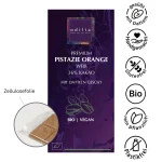 Odilia Premium Pistazie Orange Schokolade zuckerfreie Schokolade ohne Zuckerzusatz gesund naschen reine Dattelsüße bio vegan glutenfrei laktosefrei