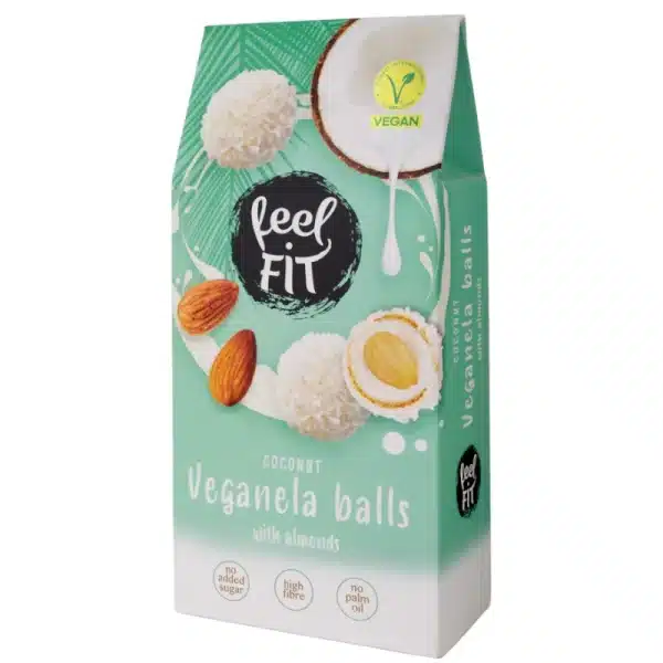 Feel Fit Kokos Veganela Balls zuckerfreie raffaelo gesund naschen sugarfreeeu no added sugar Diabetiker Lebensmittel Keto low carb