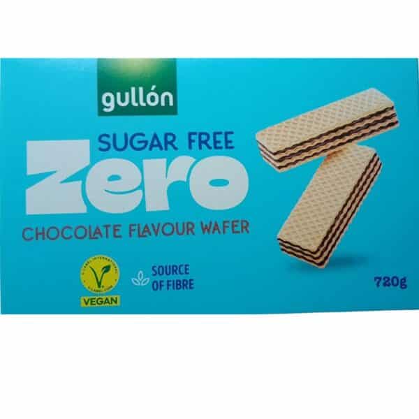 Gullon zuckerfreie Waffeln Chocolate Flavour 12er-Karton Diabetikerlebensmittel sugarfree no sugar keto gesund naschen