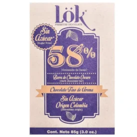 LÖK Zuckerfreie Schokolade 58 ohne Zuckerzusatz feiner Kakao aus Kolumbien Diabetikerschokolade gesund naschen low carb keto